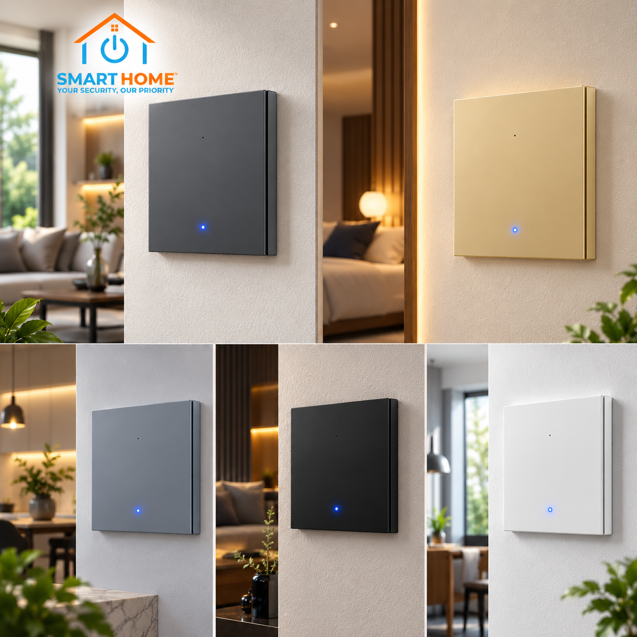 Interrupteurs Smart Home élégants et modernes