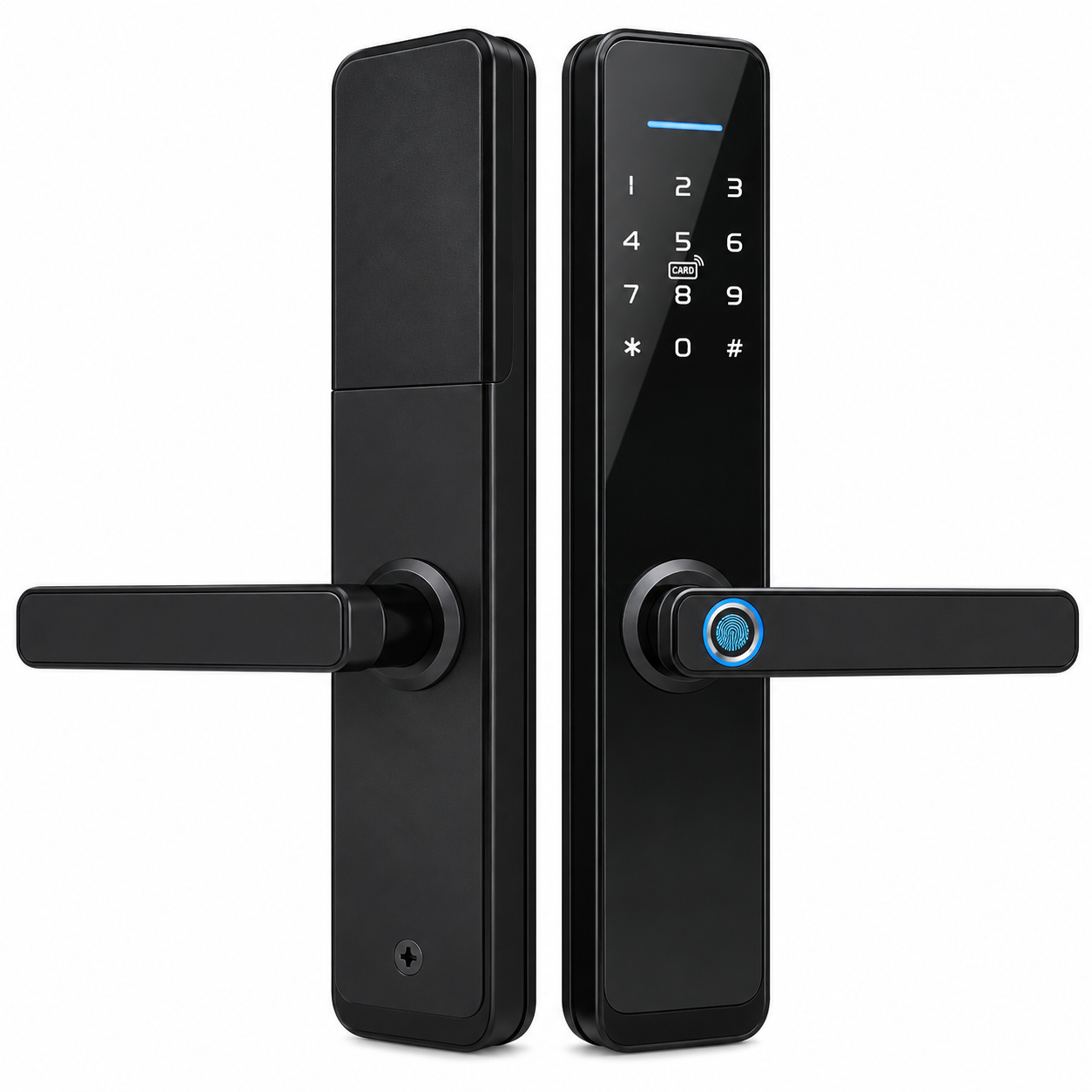 Serrures connectées noires élégantes